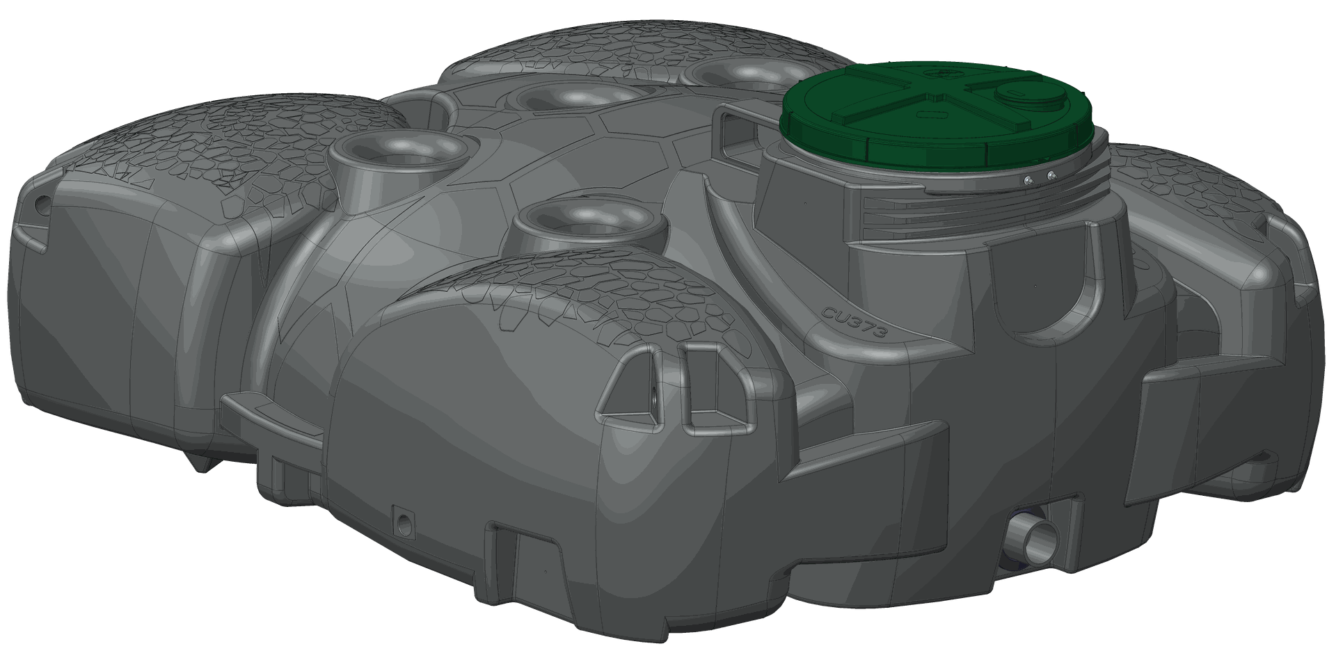 Extra flat rainwater storage tank with regulated flow rate - Simop