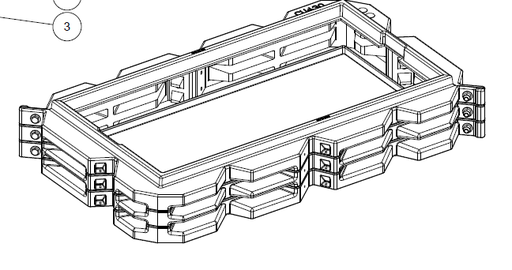 REHAUSSE RECTANGULAIRE 150 MM DECOUPABLE