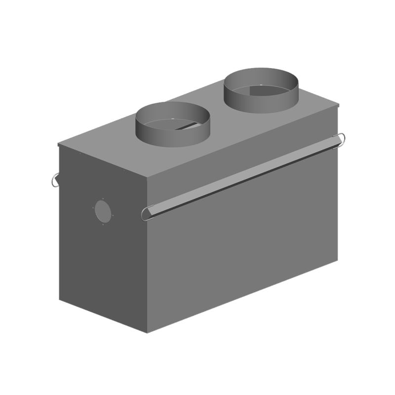 [4808] CE ACIER 5 mg/l hydrocarbon separators with V300 sludge trap and circular primers - Main image