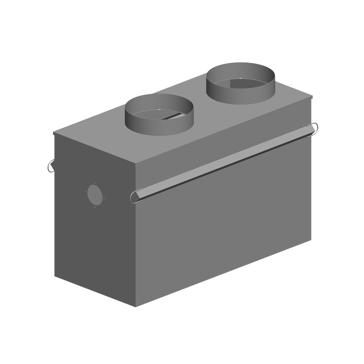 [4808] CE ACIER 5 mg/l hydrocarbon separators with V300 sludge trap and circular primers - Main image