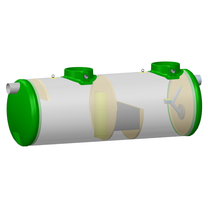 [6668] CE polyester hydrocarbon separator, flow rate over 50 L/s, made to measure - Main image